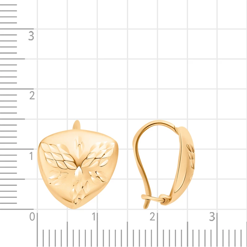 Серьги из красного золота 375 пробы 2
