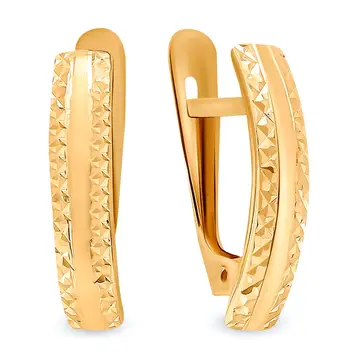 Серьги из красного золота 585 пробы