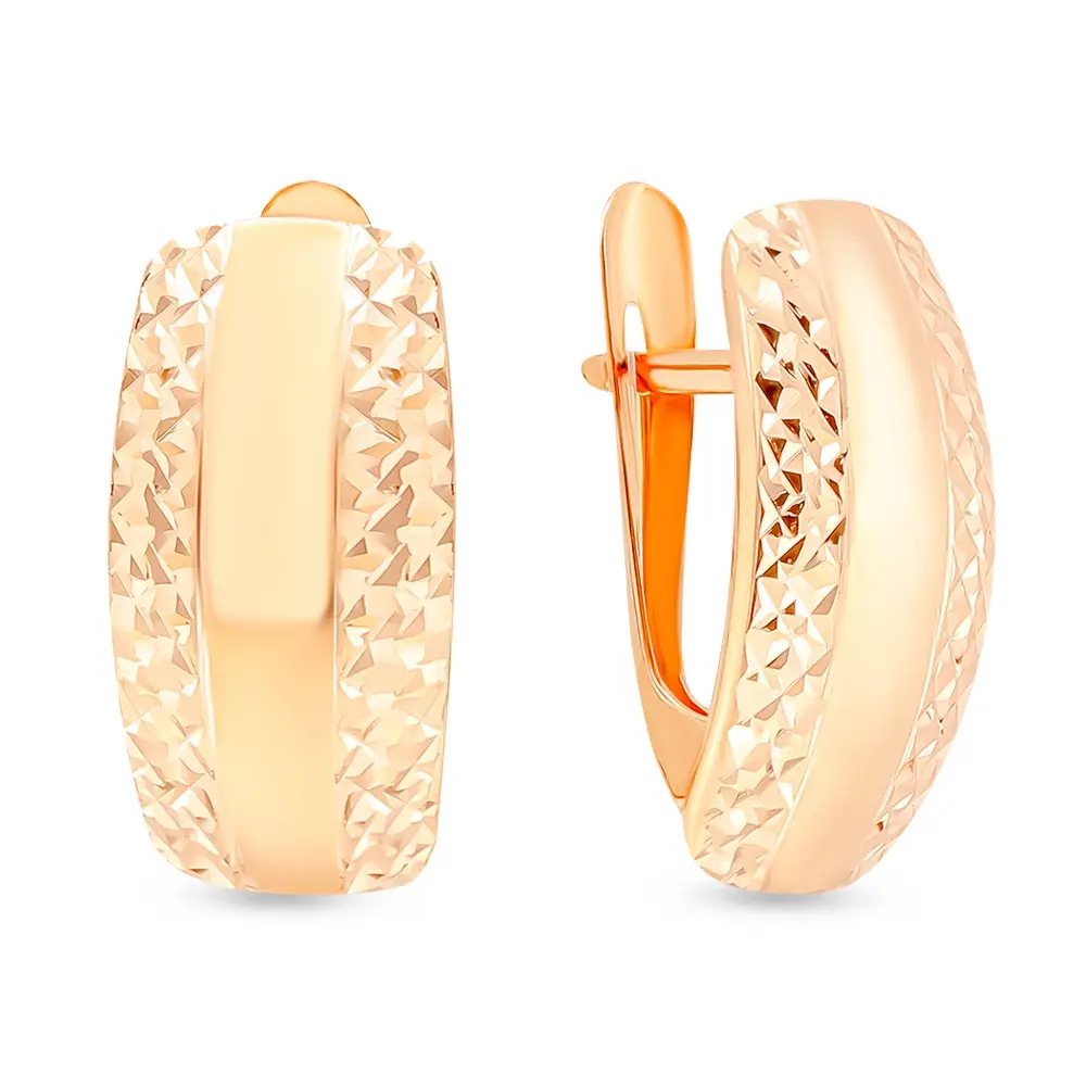 Серьги из красного золота 585 пробы