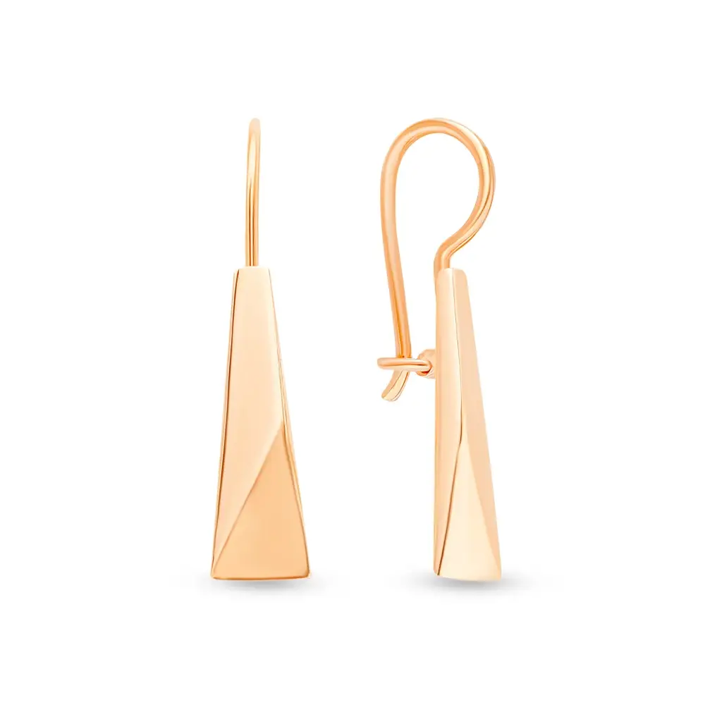 Серьги из красного золота 585 пробы 1