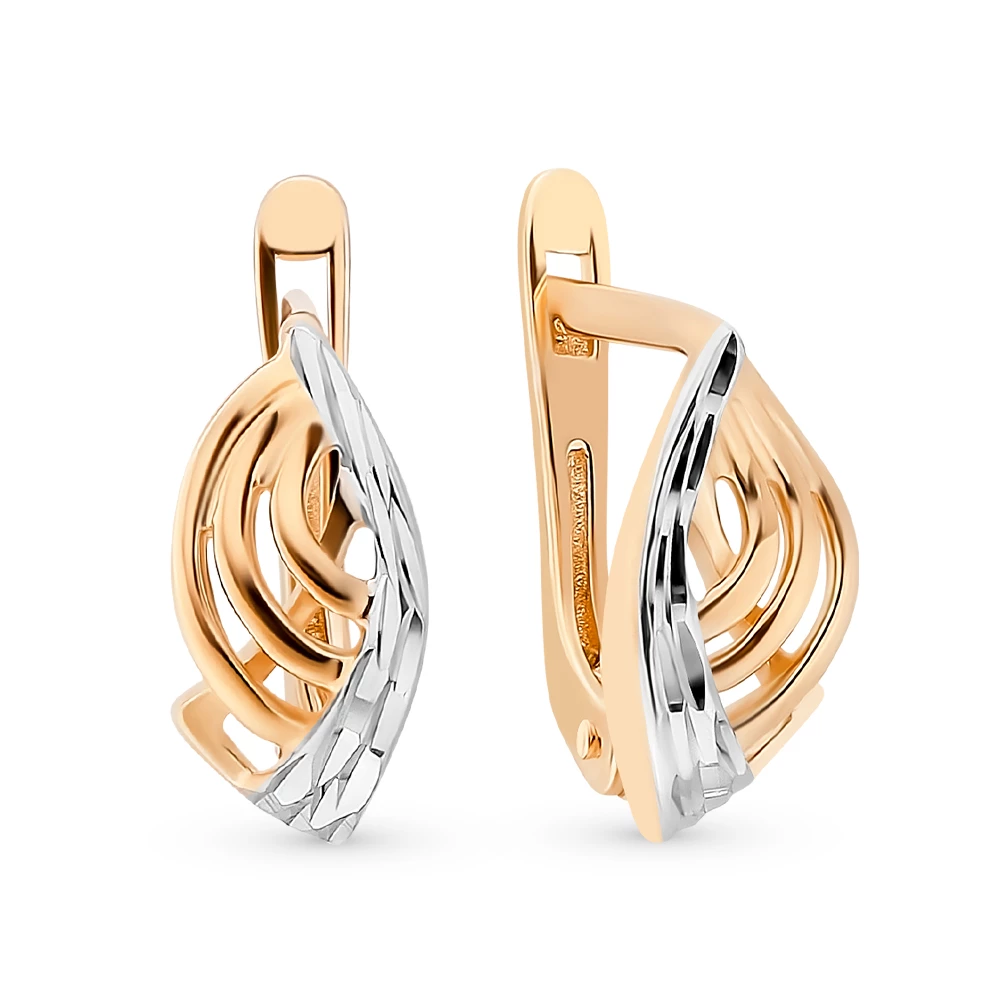 Серьги из красного золота 585 пробы 1