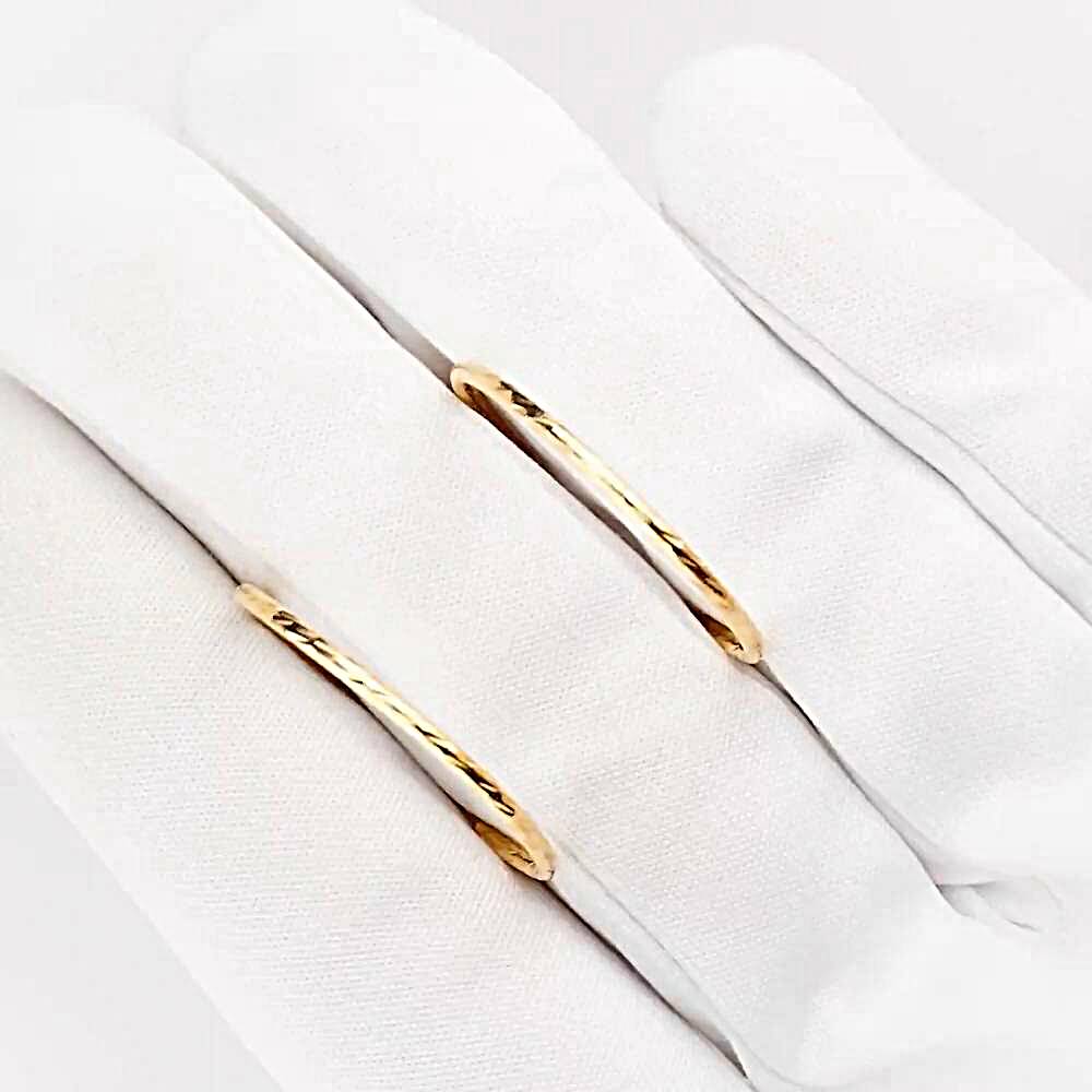 Серьги конго из красного золота 585 пробы 1