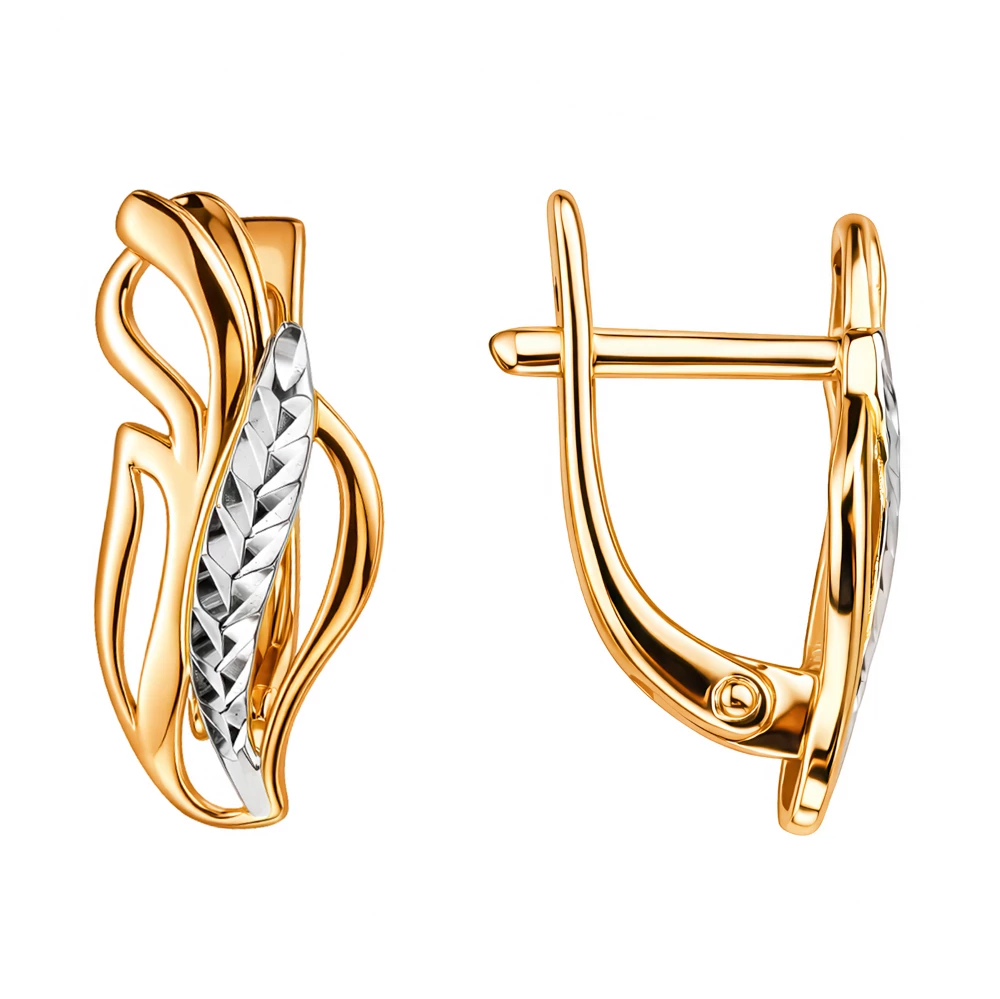 Серьги из красного золота 585 пробы