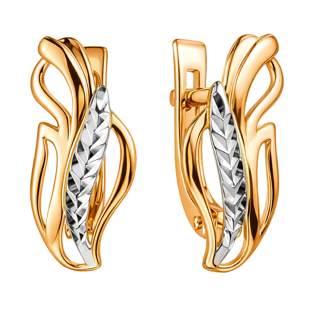 Серьги из красного золота 585 пробы