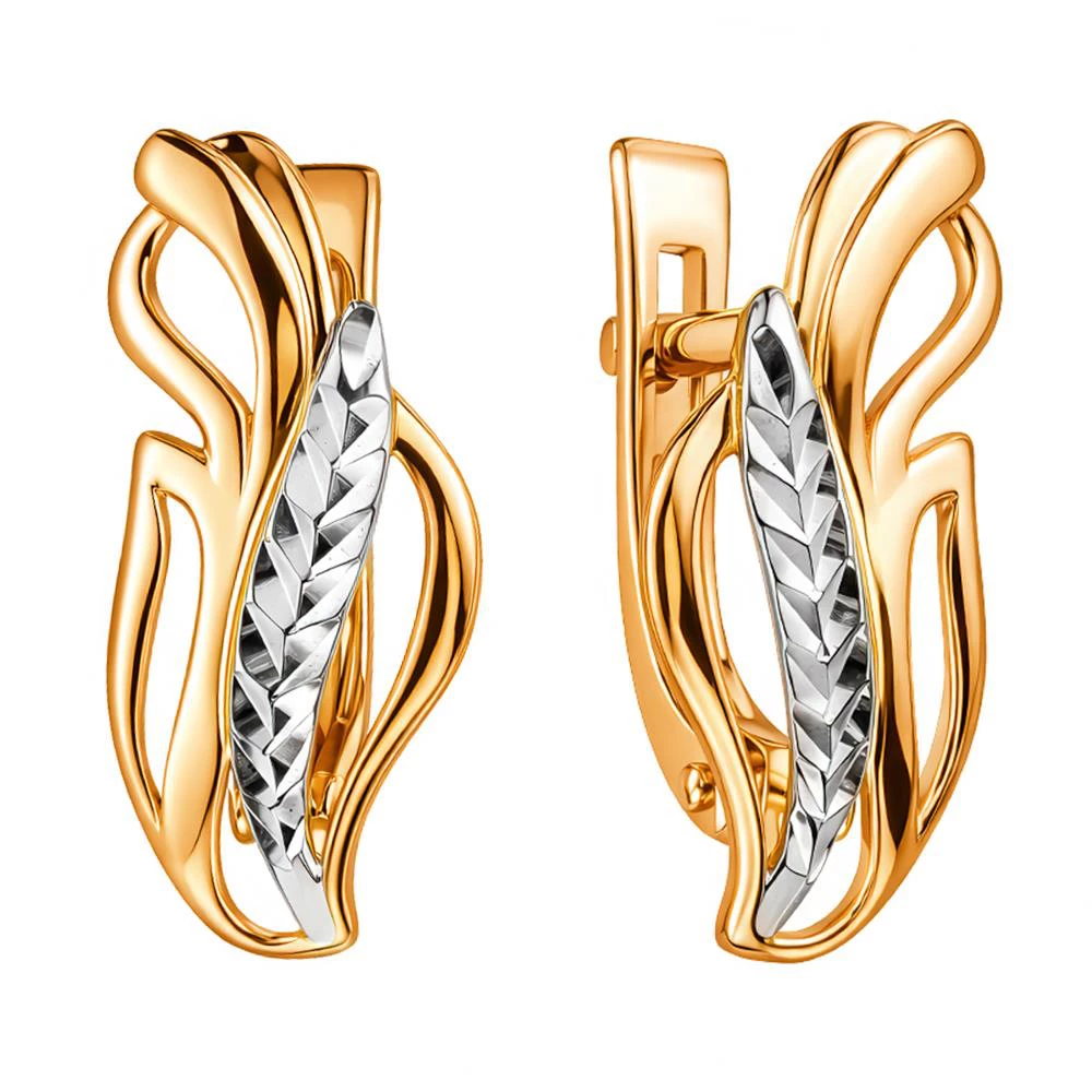 Серьги из красного золота 585 пробы