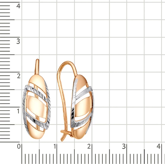 Серьги из красного золота 585 пробы 2