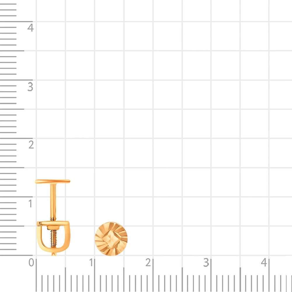 Серьга из красного золота 375 пробы