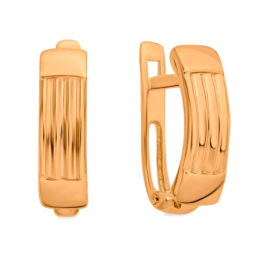 Серьги из красного золота 585 пробы 1