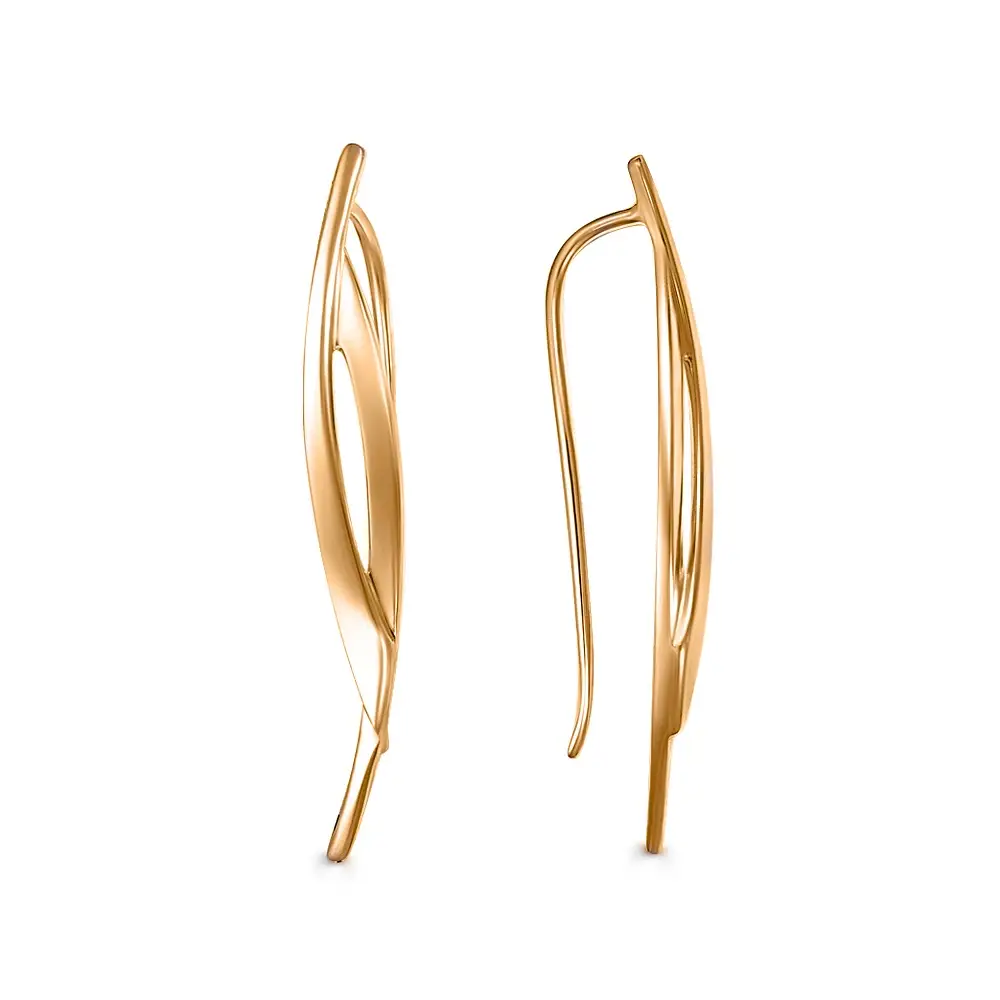Серьги из красного золота 585 пробы 1