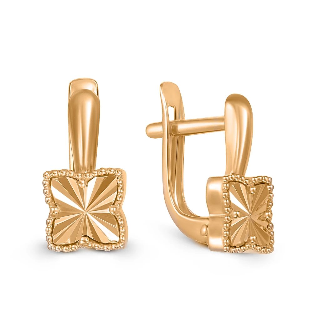 Серьги из красного золота 585 пробы 1