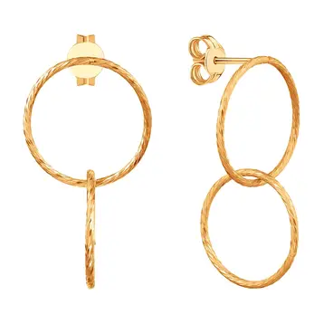 Серьги из красного золота 375 пробы