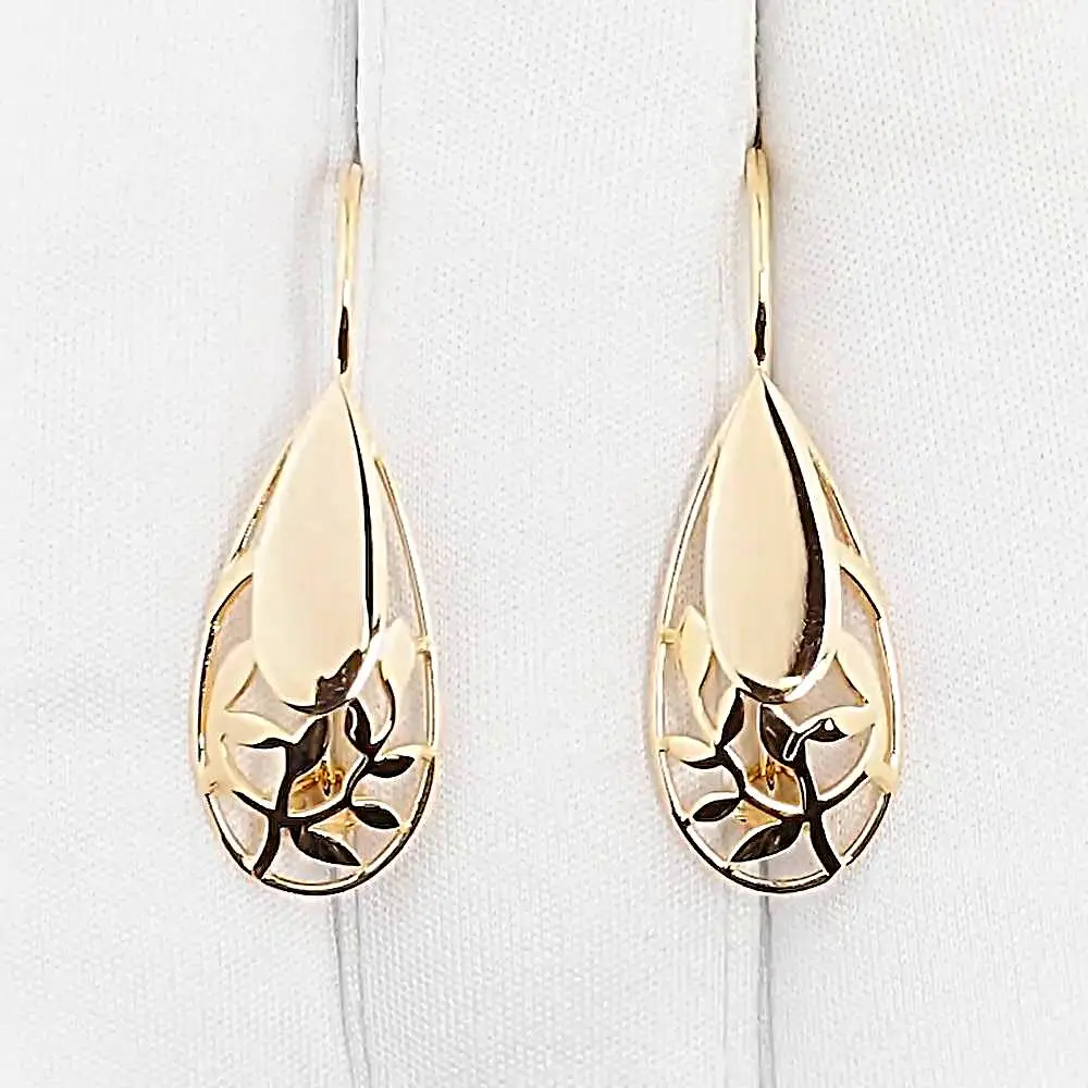 Серьги из красного золота 585 пробы 2