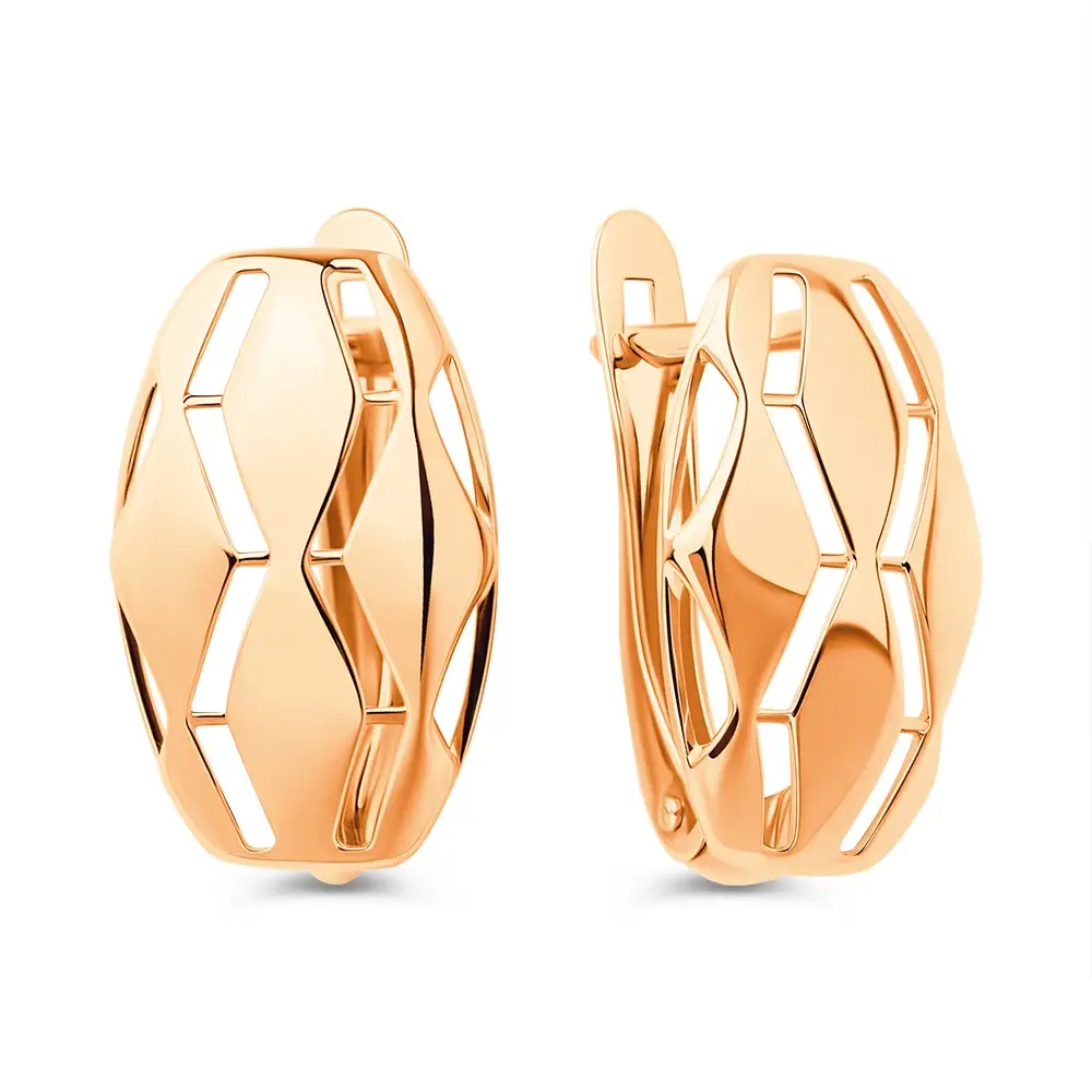 Серьги из красного золота 585 пробы