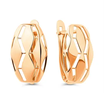 Серьги из красного золота 585 пробы