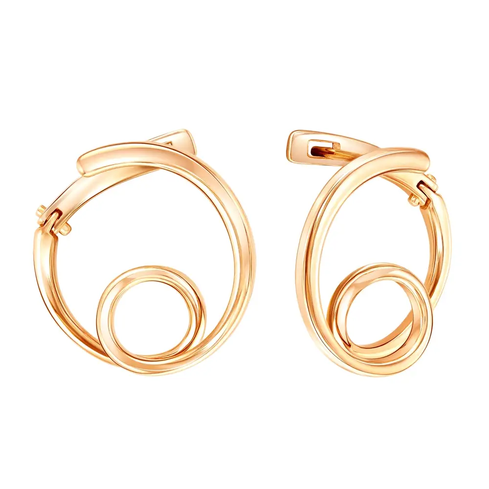Серьги из красного золота 585 пробы 1