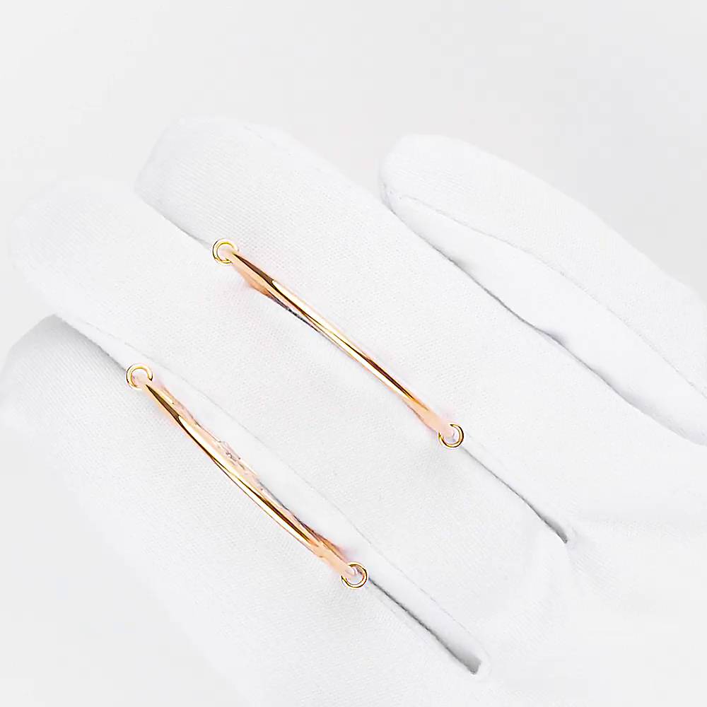 Серьги конго из красного золота 585 пробы 1