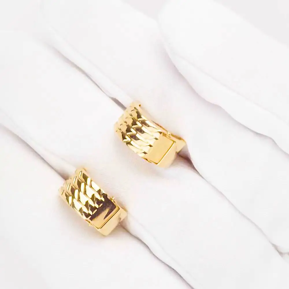 Серьги конго из красного золота 375 пробы 2
