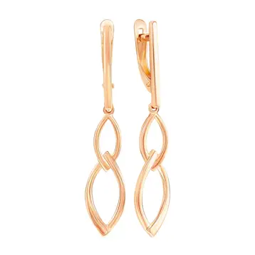 Серьги из красного золота 375 пробы
