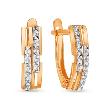 Серьги из красного золота 375 пробы