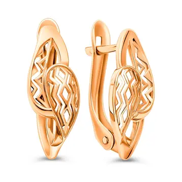 Серьги из красного золота 375 пробы