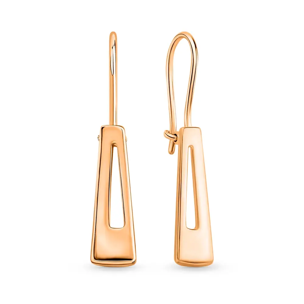 Серьги из красного золота 585 пробы