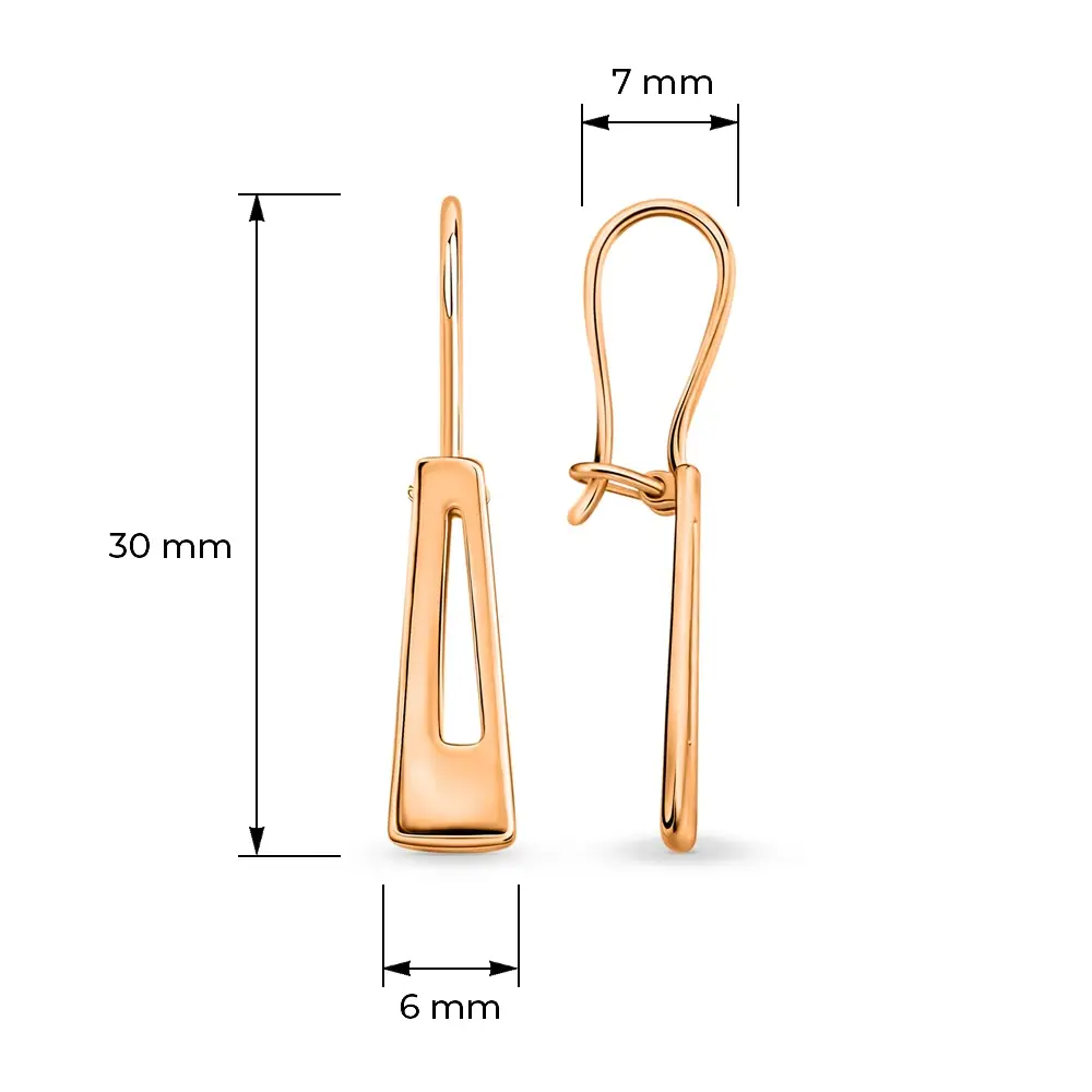 Серьги из красного золота 585 пробы 3