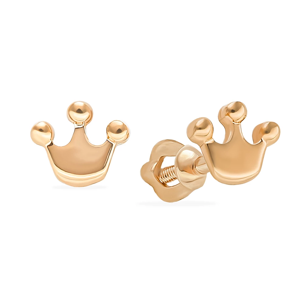 Серьги из красного золота 375 пробы