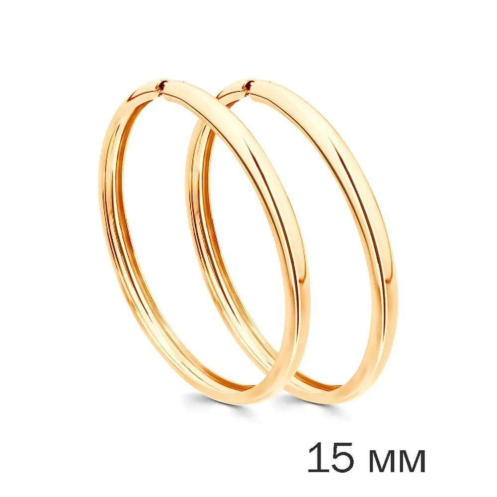 Серьги конго из красного золота 375 пробы 1