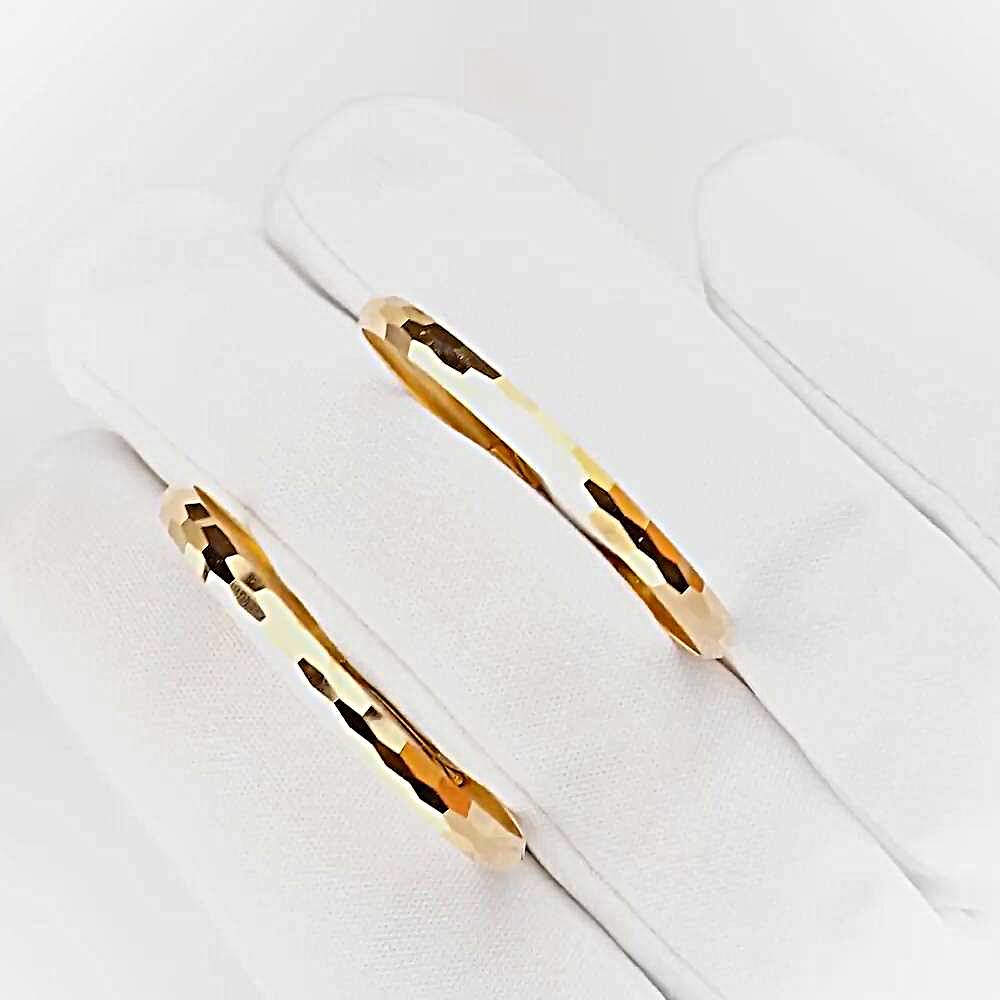 Серьги конго из красного золота 375 пробы 1