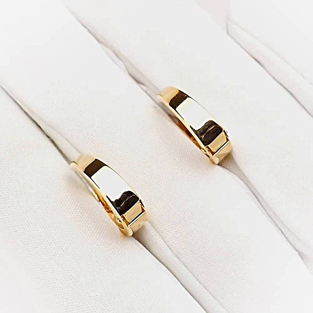 Серьги конго из красного золота 375 пробы 1