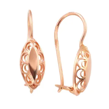 Серьги из красного золота 375 пробы