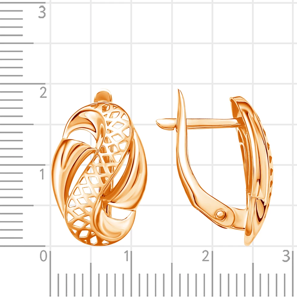 Серьги из красного золота 375 пробы 2
