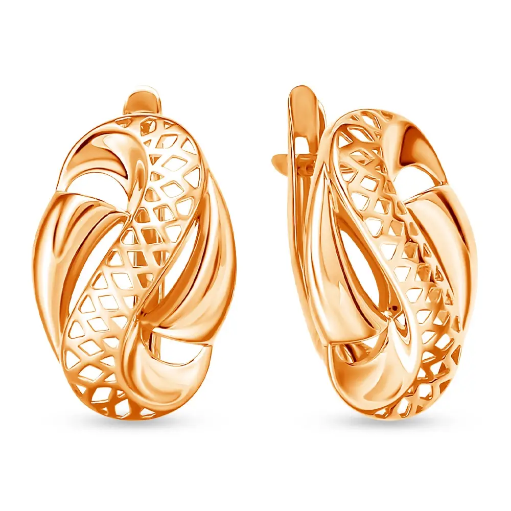 Серьги из красного золота 375 пробы 1