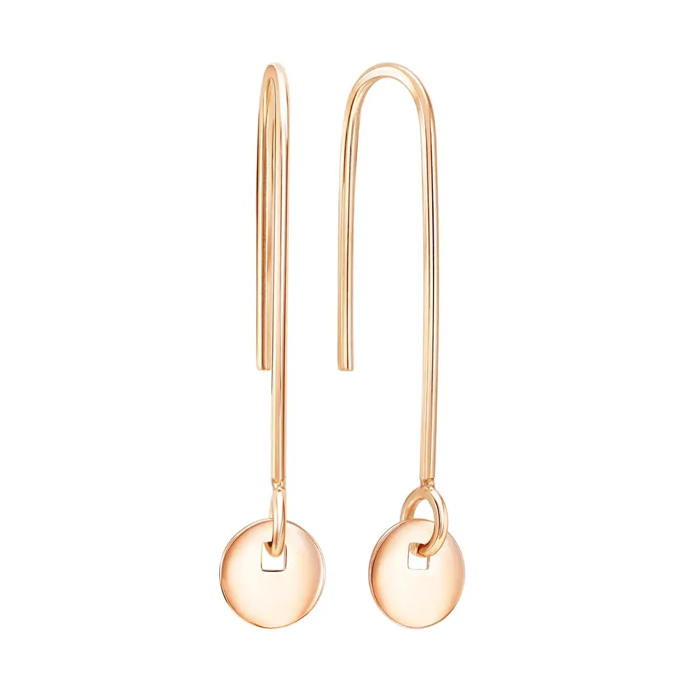Серьги из красного золота 375 пробы 1
