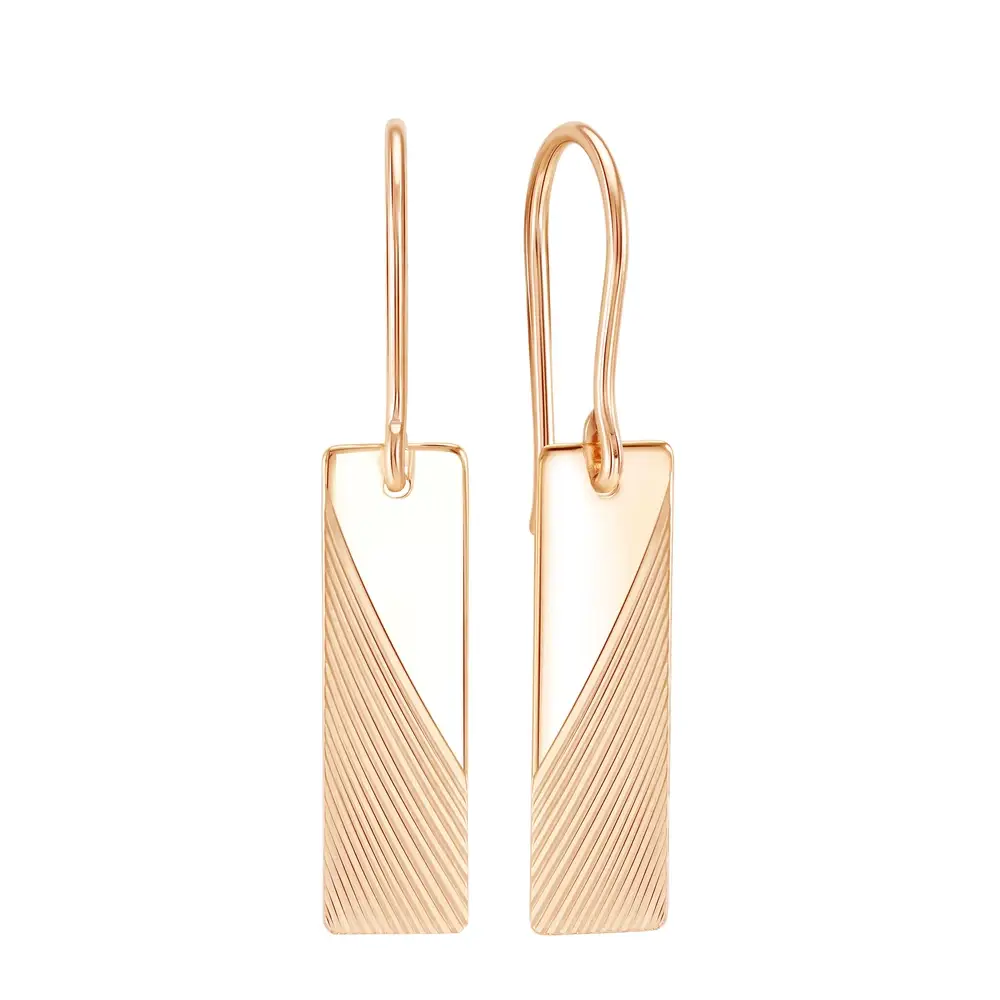 Серьги из красного золота 585 пробы 1