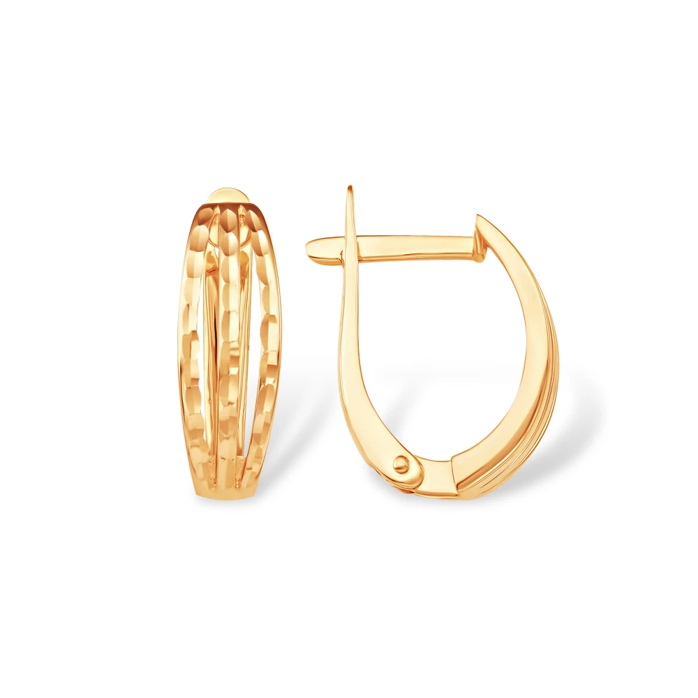 Серьги из красного золота 375 пробы