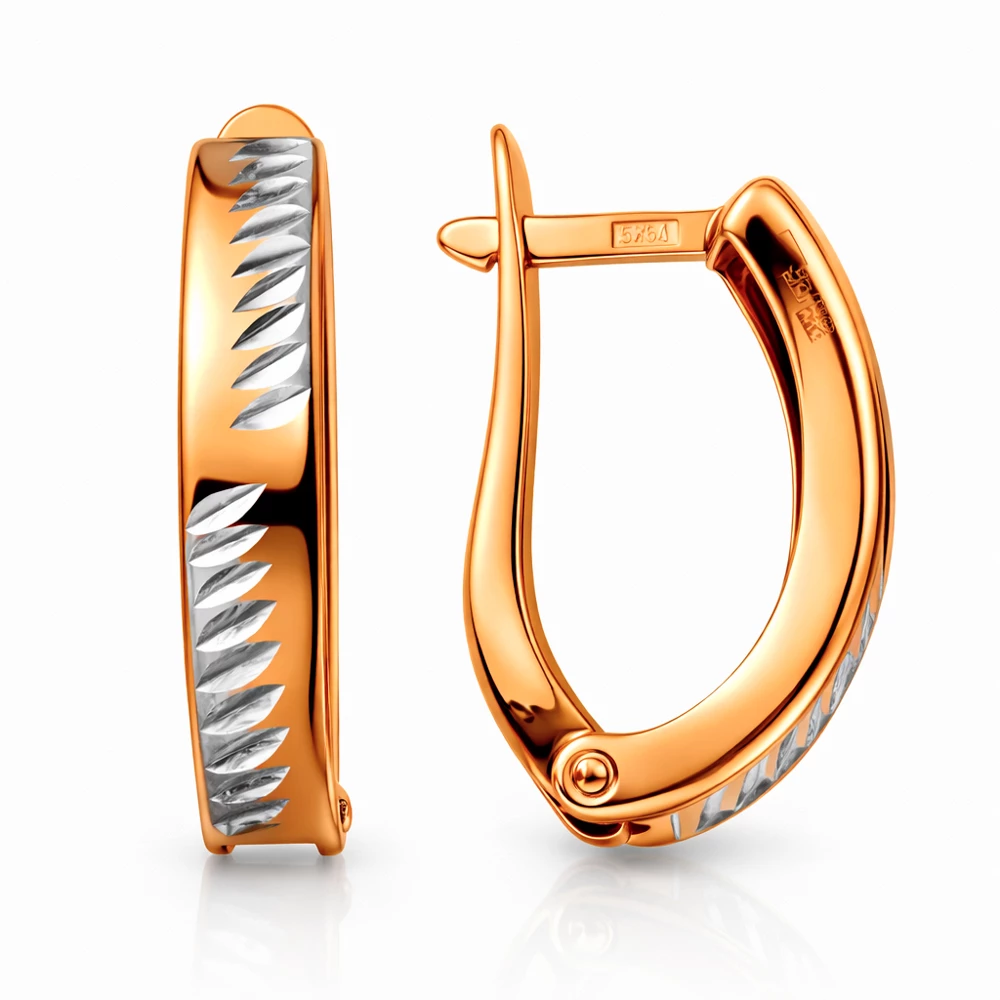 Серьги из красного золота 375 пробы