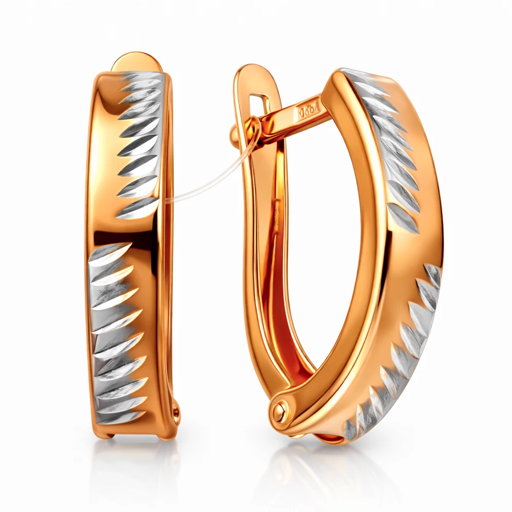 Серьги из красного золота 375 пробы