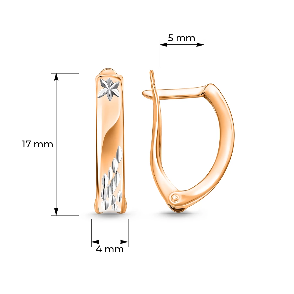 Серьги из красного золота 375 пробы