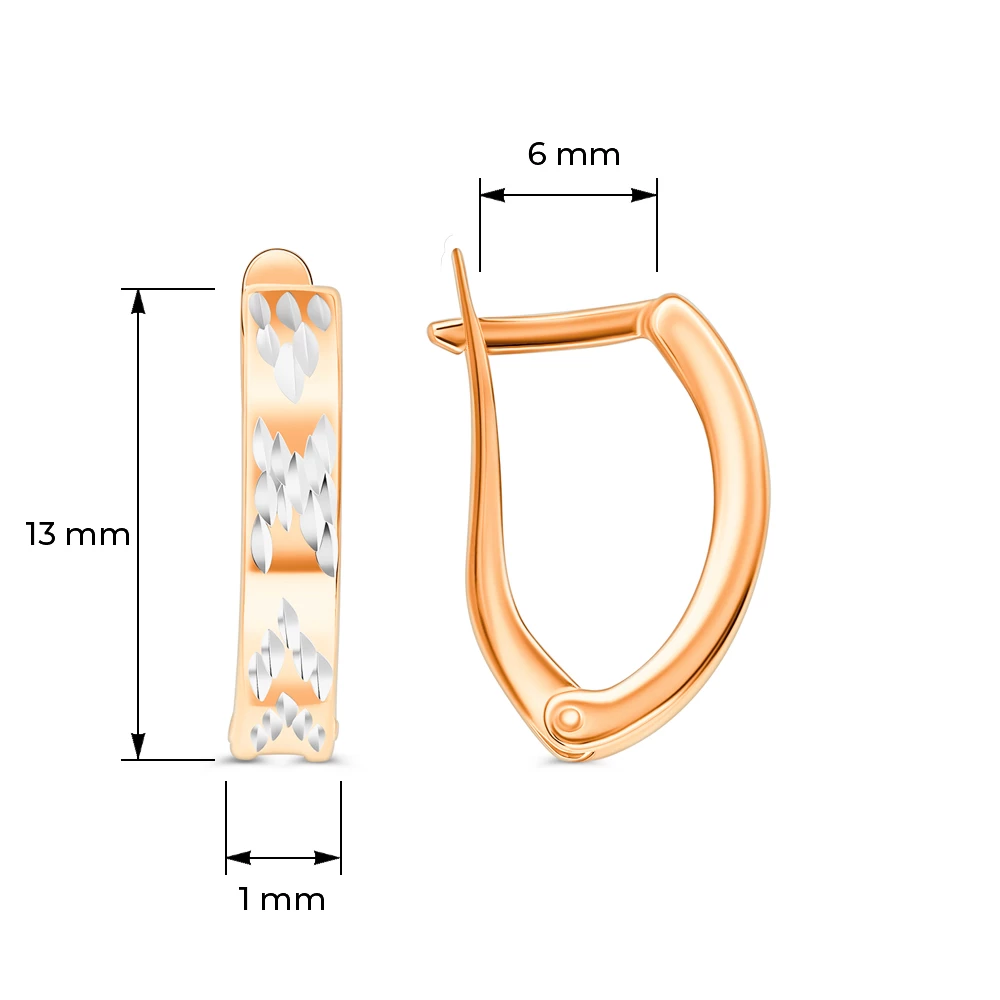 Серьги из красного золота 375 пробы