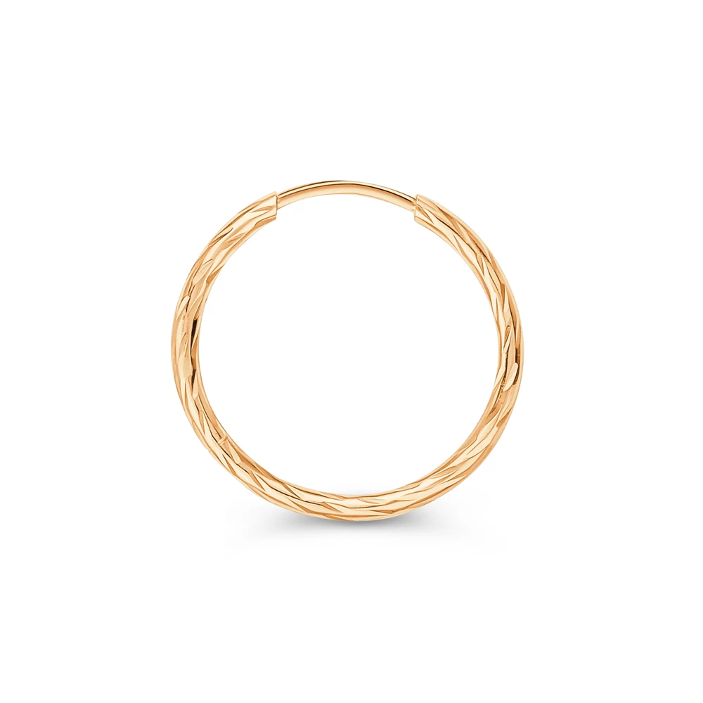 Серьга из красного золота 585 пробы
