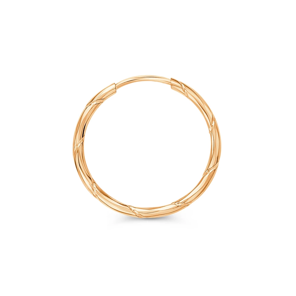 Серьга из красного золота 585 пробы