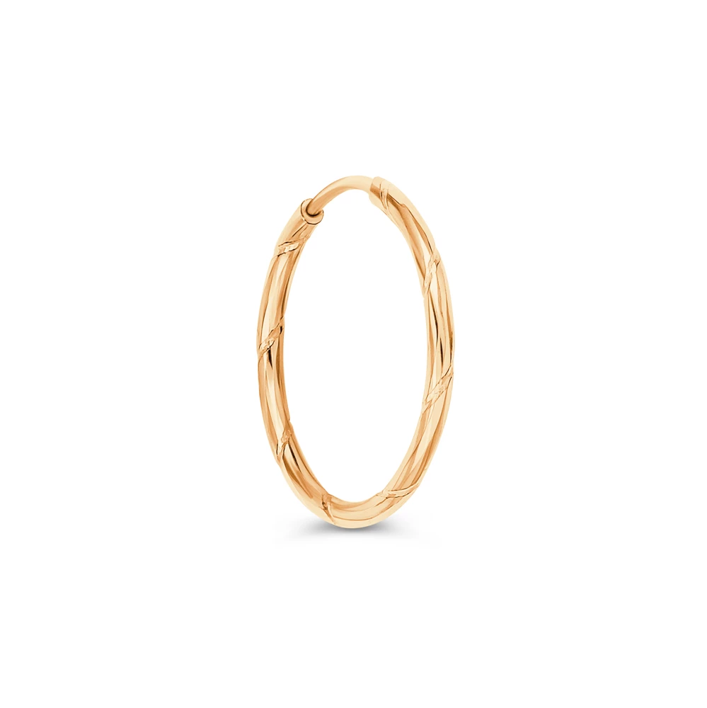 Серьга из красного золота 585 пробы