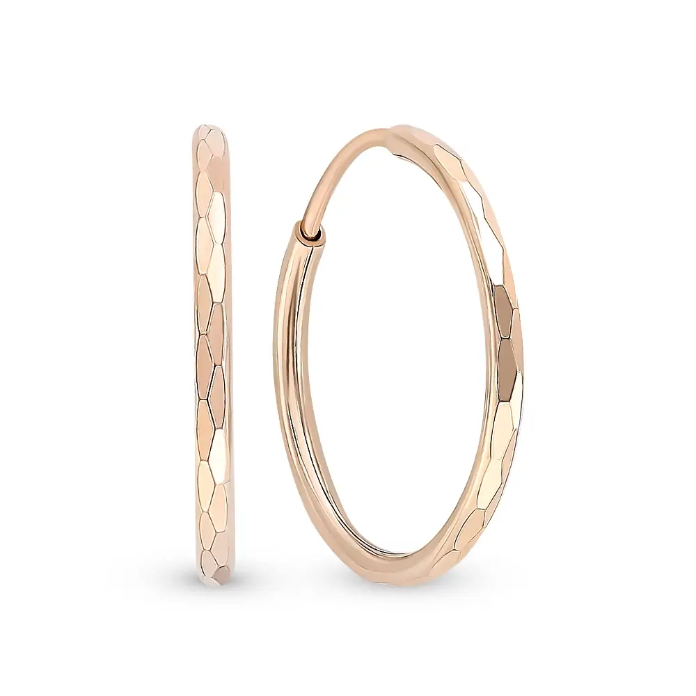 Серьги конго из красного золота 375 пробы 1