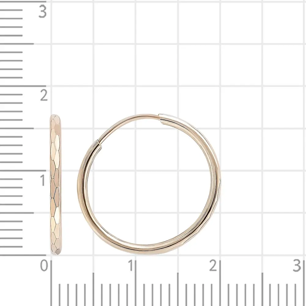 Серьги конго из красного золота 375 пробы 3