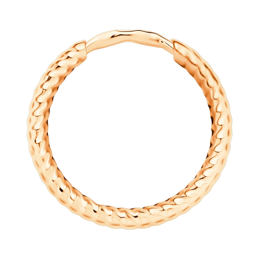Серьга из красного золота 375 пробы