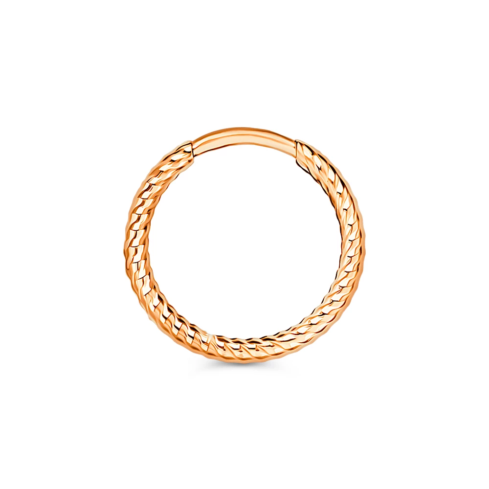 Серьга из красного золота 375 пробы