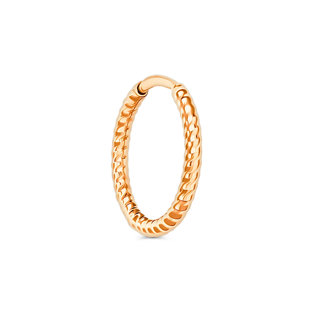 Серьга из красного золота 375 пробы