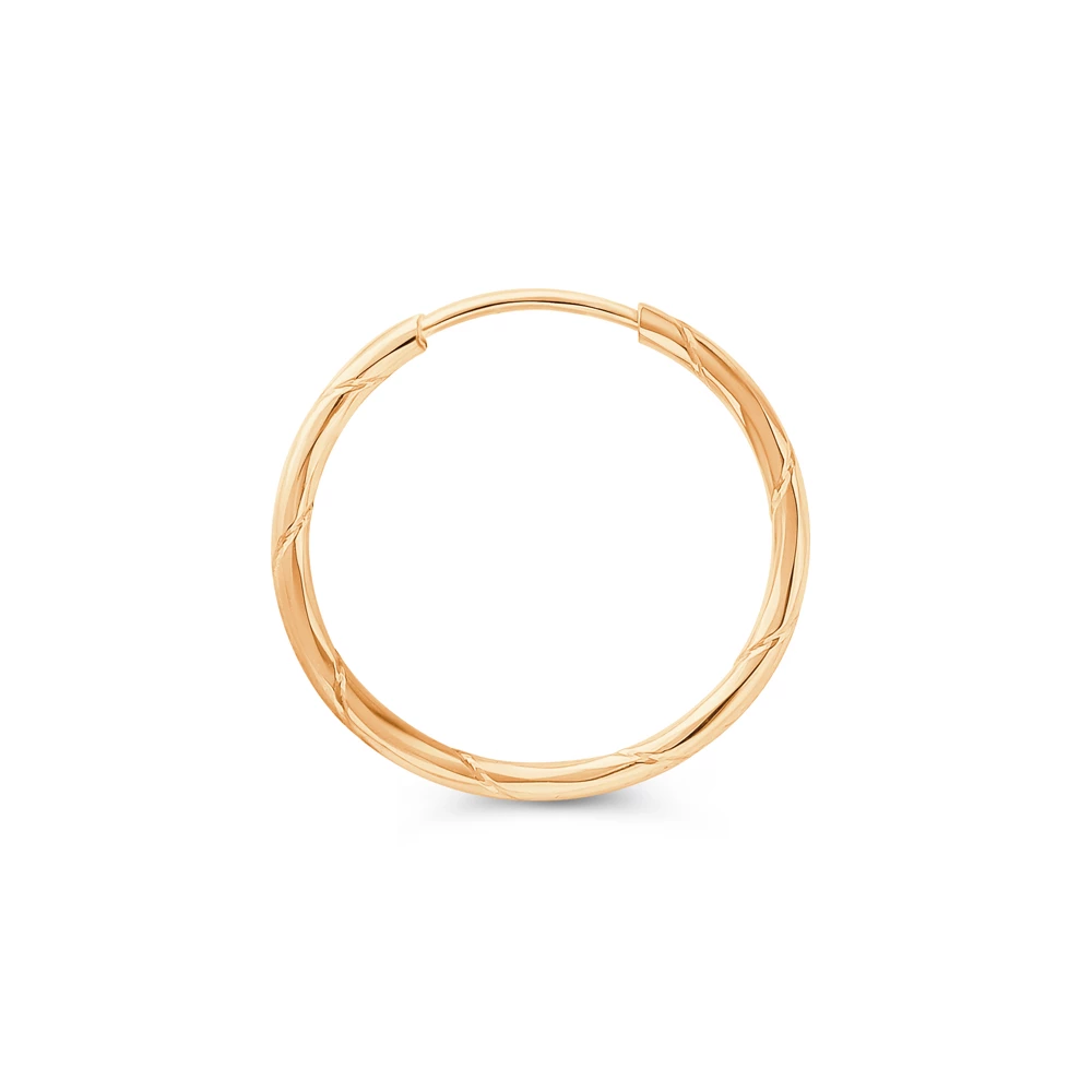 Серьга из красного золота 375 пробы