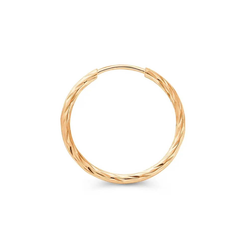 Серьги конго из красного золота 375 пробы 3